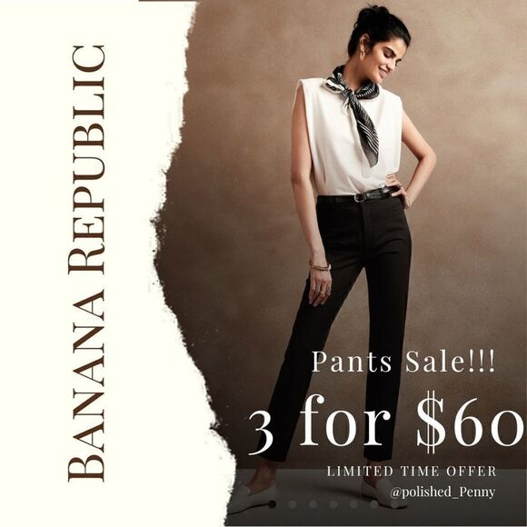 BANANA REPUBLIC Slim Flat Front Chino, Navy Blue, Size 14 - Picture 2 of 12